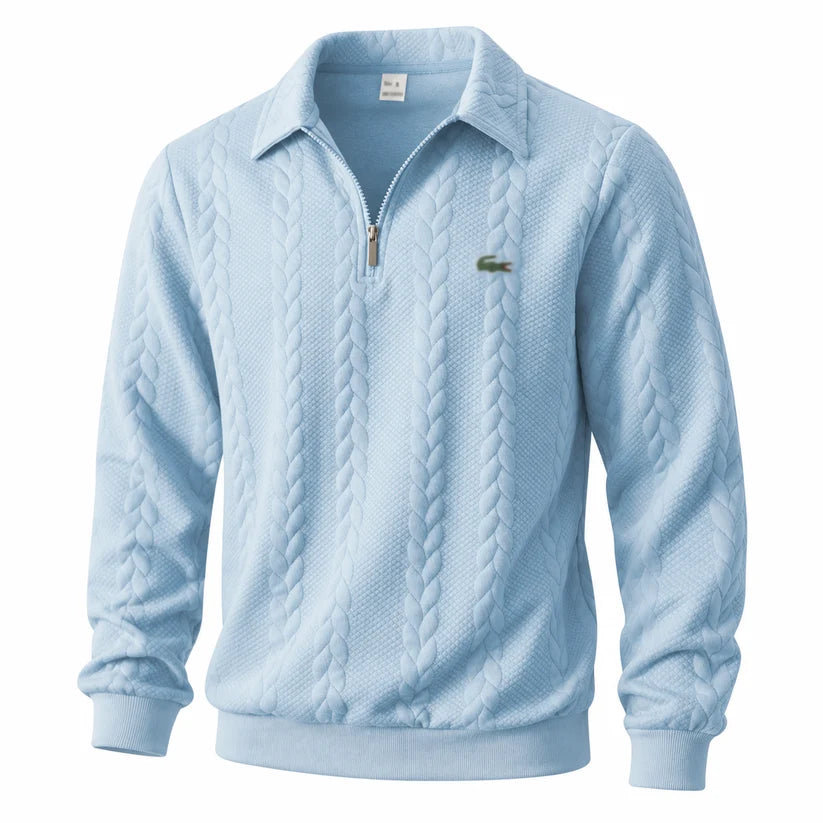 🐊Old-Money Sweatshirt with Half-Zip and Polo Collar🔥