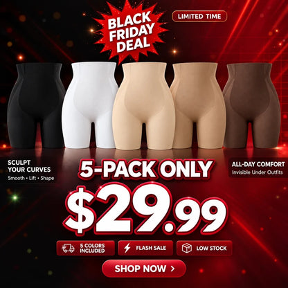 High Waist Seamless Tummy & Hip Control Breathable Shaping Shorts