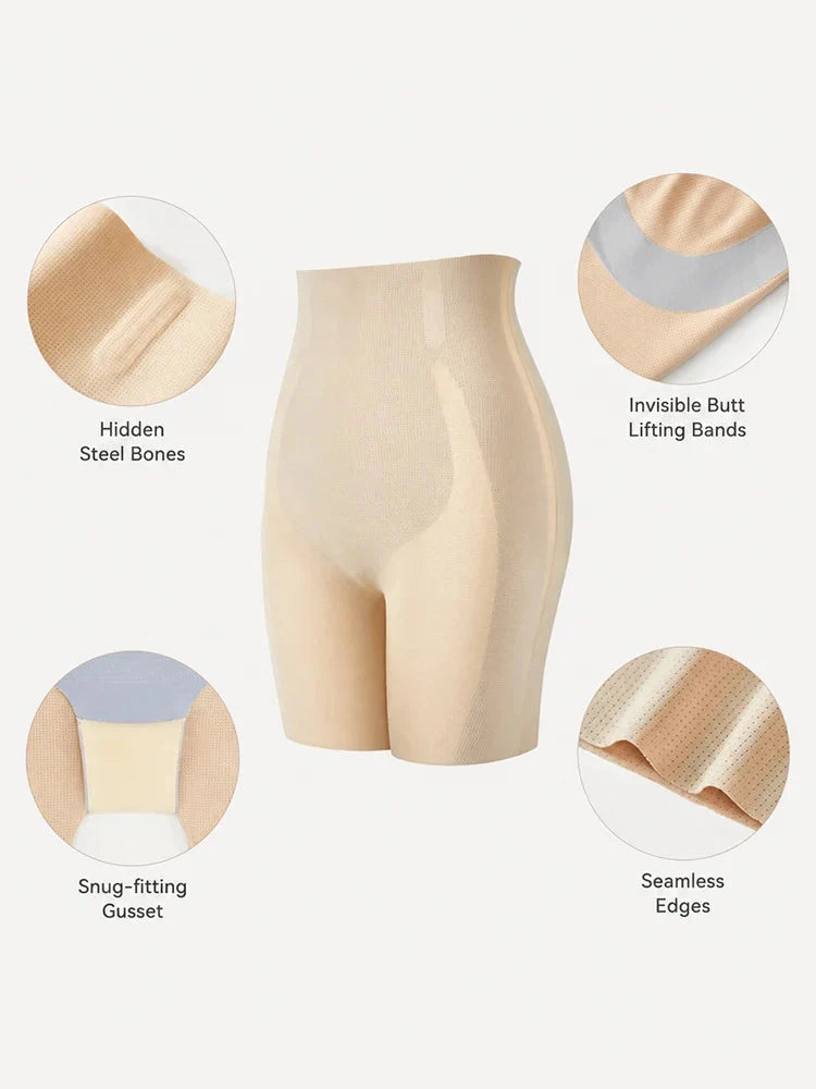 High Waist Seamless Tummy & Hip Control Breathable Shaping Shorts