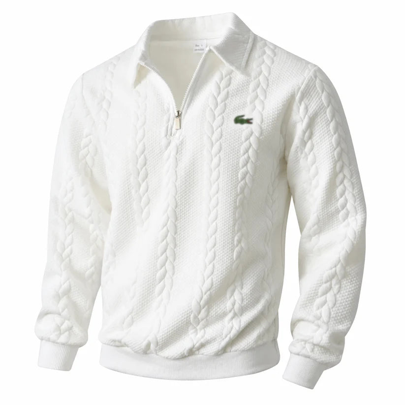 🐊Old-Money Sweatshirt with Half-Zip and Polo Collar🔥