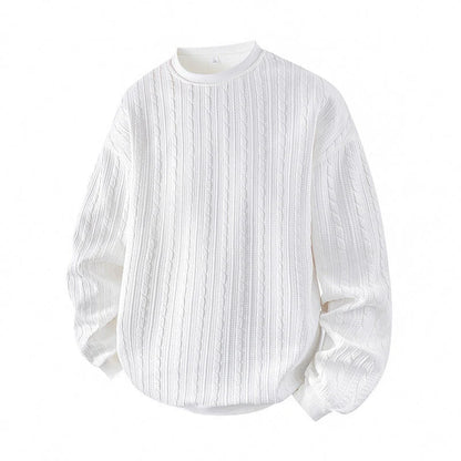 Men's Cable Knit Crewneck Sweatshirt