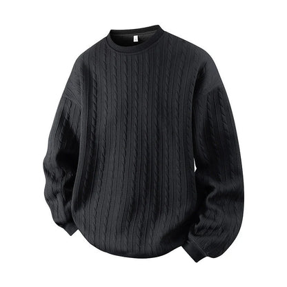 Men's Cable Knit Crewneck Sweatshirt